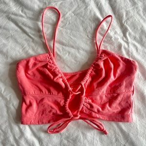 Aeropostale pink cropped bungee cami